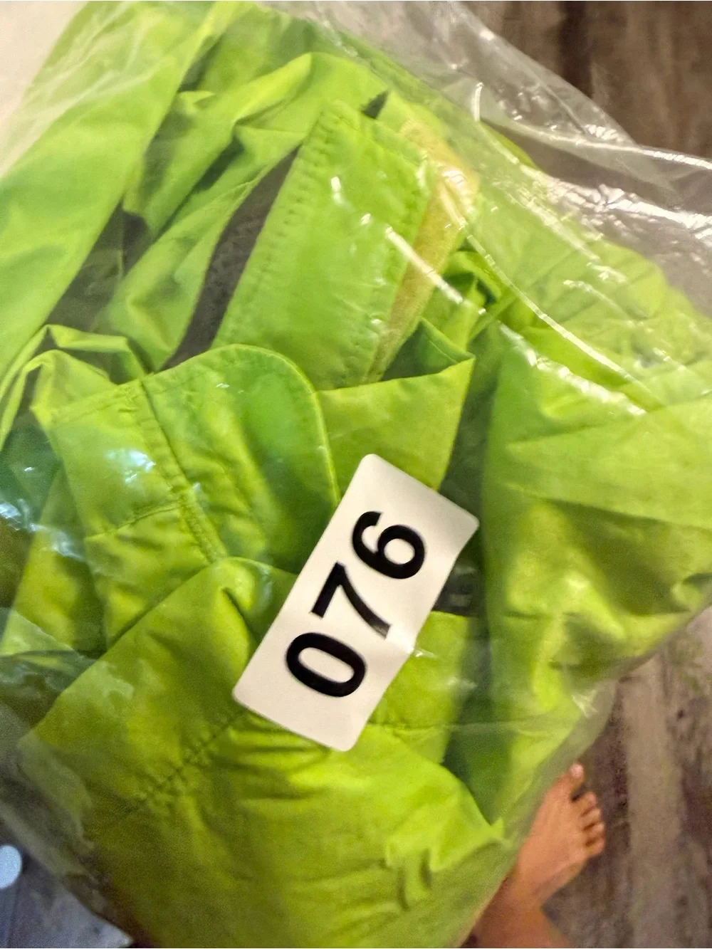 Columbia Bright Green Packable Windbreaker Jacket